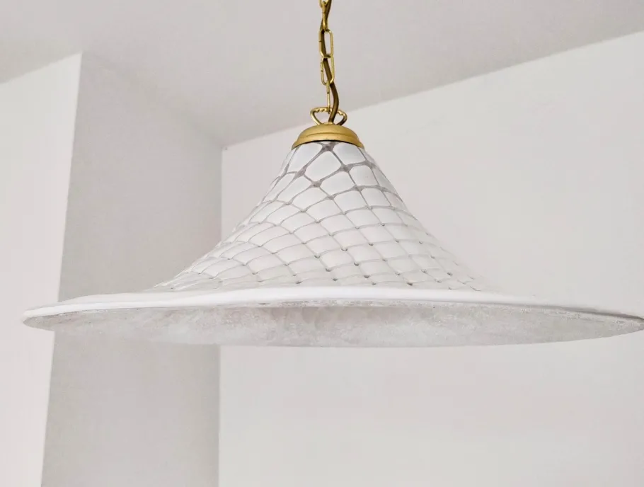 Clearance Pamono Mid-Century Modern Vetri Murano Glass Lamp, Italy, 1960s