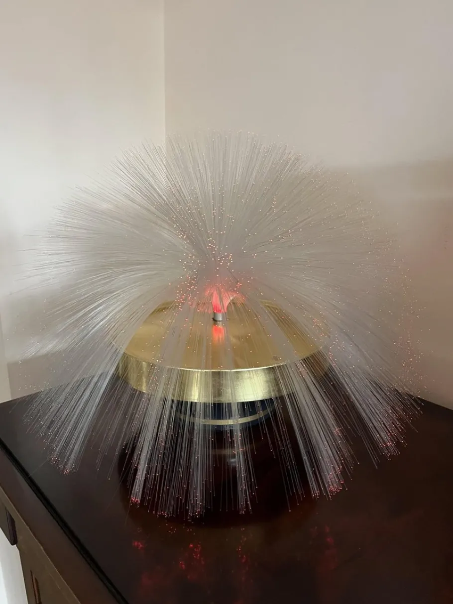 Sale Pamono Mid-Century Multicolored Fiber Optic Rotating Lamp, 1960s