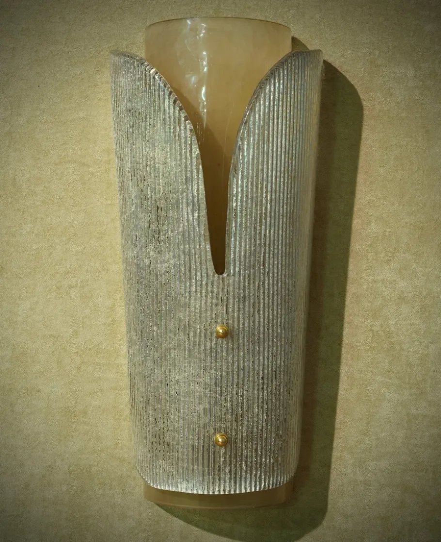 New Pamono Mid-Century Murano Art Glass Wall Light, 1970