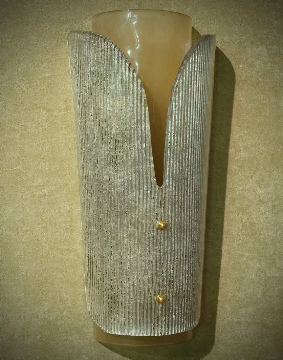 New Pamono Mid-Century Murano Art Glass Wall Light, 1970