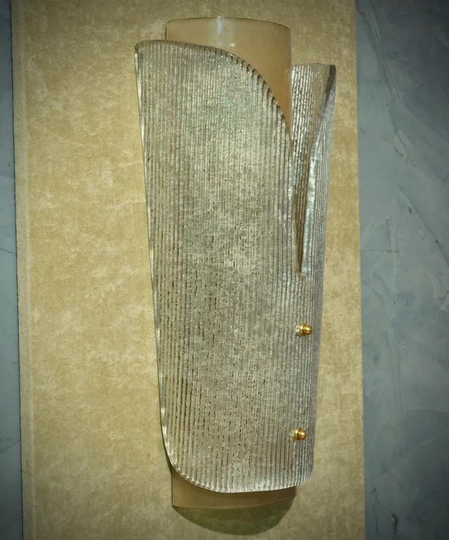 New Pamono Mid-Century Murano Art Glass Wall Light, 1970