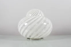 Best Pamono Mid-Century Murano Glass and Metal Table Lamps by F. Fabbian, Italy, 1970s, Set of 2