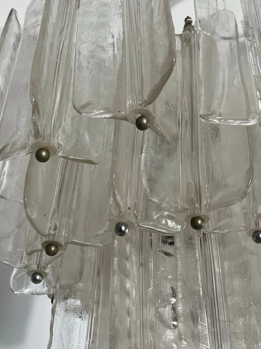 New Pamono Mid-Century Murano Glass Chandeliers by Toni Zuccheri for Venini, Set of 2