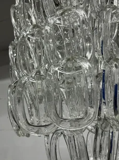 Hot Pamono Mid-Century Murano Glass Chandelier attributed to Angelo Mangiarotti for Vistosi, 1960s