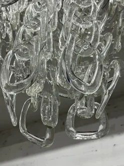 Hot Pamono Mid-Century Murano Glass Chandelier attributed to Angelo Mangiarotti for Vistosi, 1960s