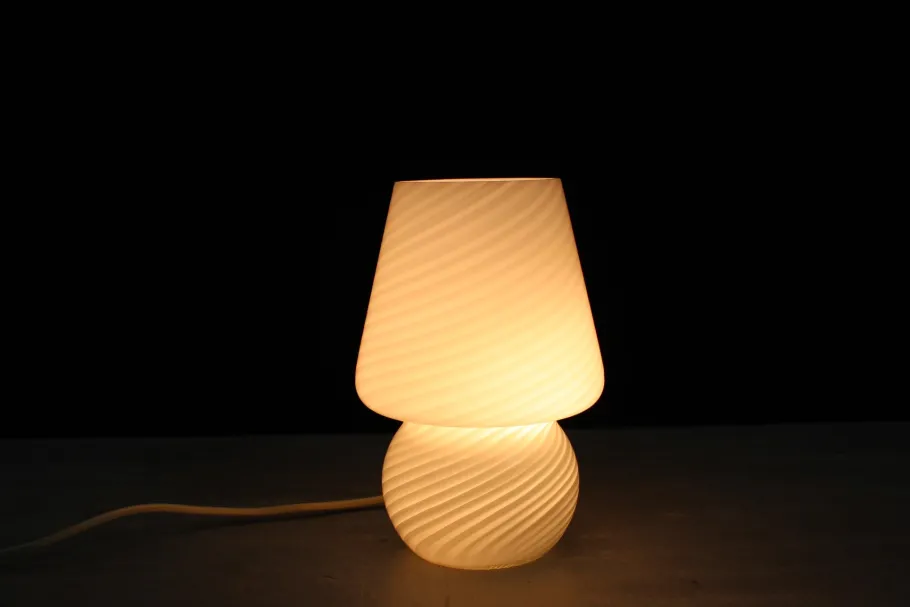 Best Pamono Mid-Century Murano Glass Mushroom Table Lamp, Italy, 1970s