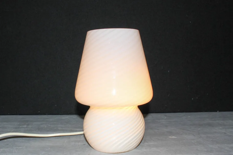 Best Pamono Mid-Century Murano Glass Mushroom Table Lamp, Italy, 1970s