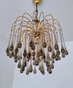 Best Pamono Mid-Century Murano Glass Teardrop Chandelier, 1970s
