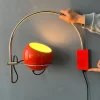 Hot Pamono Mid-Century Orange Arc Eyeball Wall Lamp from Gepo