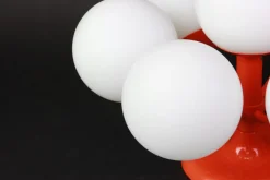 Clearance Pamono Mid-Century Orbital Ceiling or Wall Lamp in Orange attributed to Kaiser, Germany, 1970s