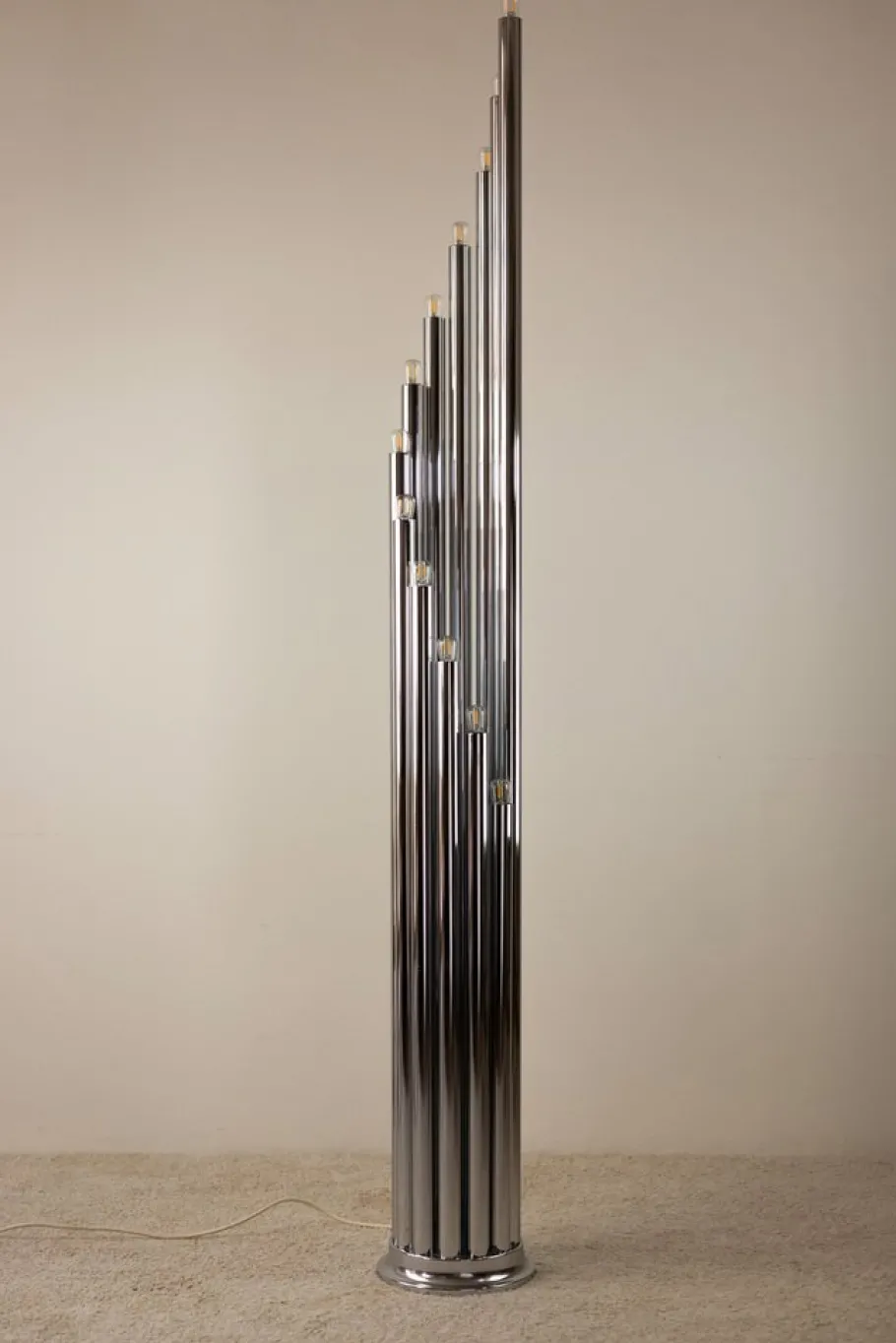 New Pamono Mid-Century Organ Floor Lamp attributed to Goffredo Reggiani for Reggiani, 1970s