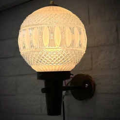 Online Pamono Mid-Century Outdoor Facade Lamp in Copper and Glass, Sweden, 1960s