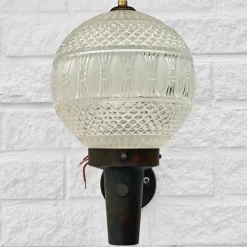 Online Pamono Mid-Century Outdoor Facade Lamp in Copper and Glass, Sweden, 1960s