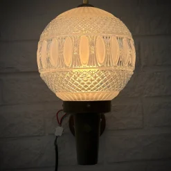 Online Pamono Mid-Century Outdoor Facade Lamp in Copper and Glass, Sweden, 1960s