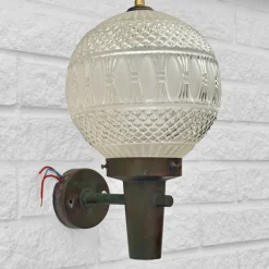 Online Pamono Mid-Century Outdoor Facade Lamp in Copper and Glass, Sweden, 1960s