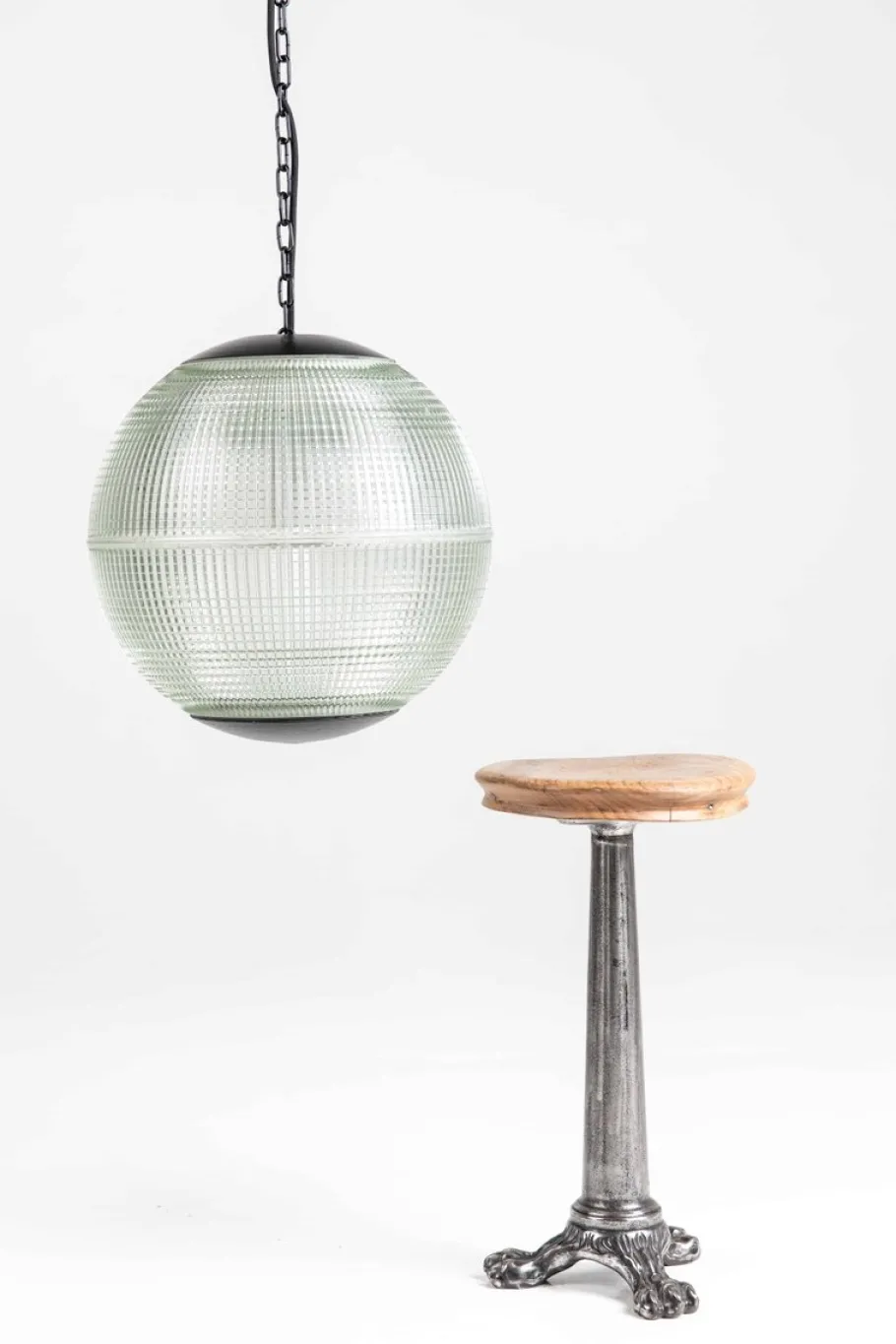 Clearance Pamono Mid-Century Parisian Holophane Globe Street Light