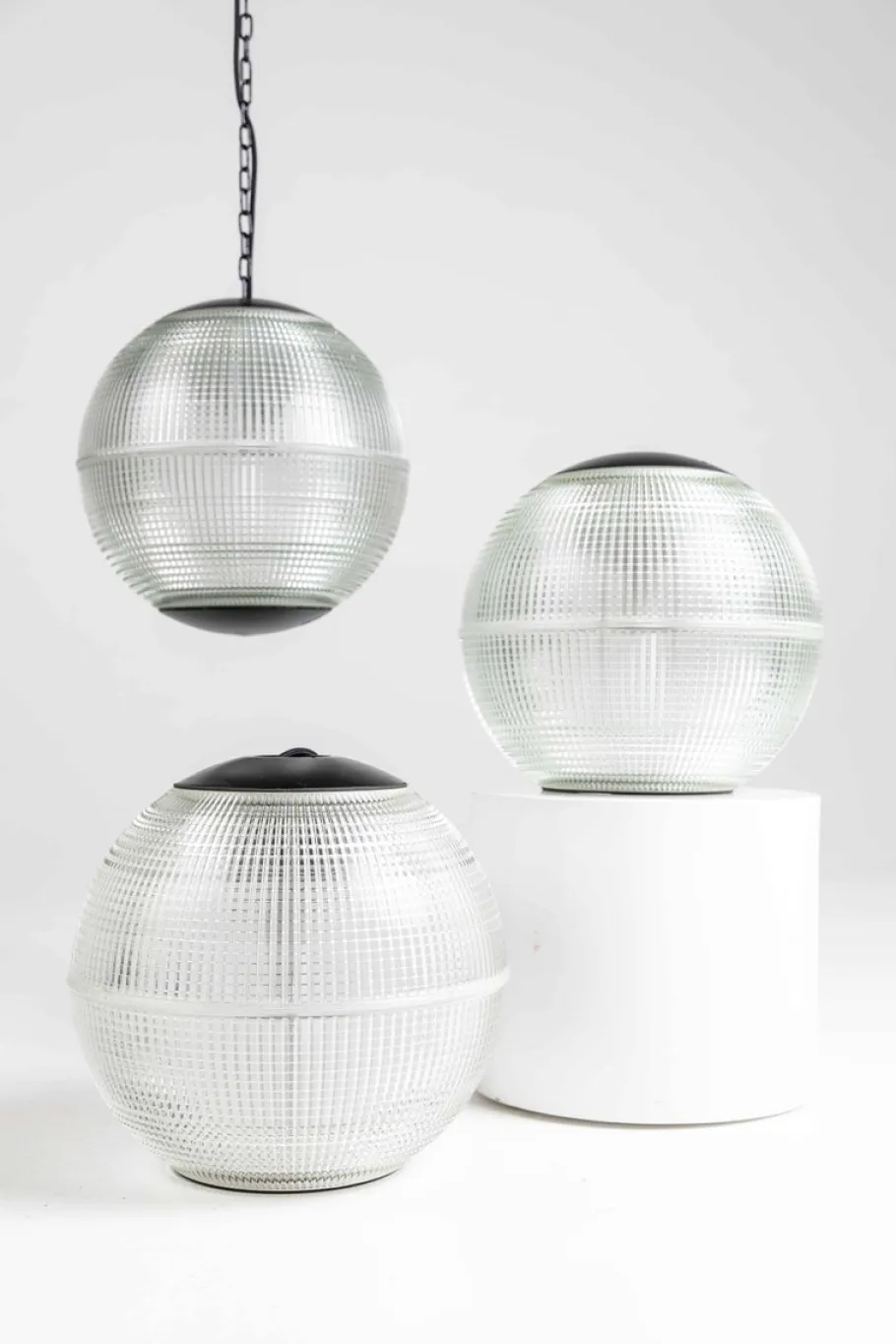 Clearance Pamono Mid-Century Parisian Holophane Globe Street Light