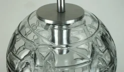 Best Pamono Mid-Century Pendant Lamp in Clear and Smoke Grey Glass and Metal from Doria-Leuchten, 1960s-1970s