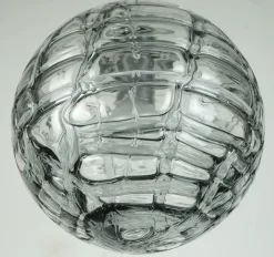 Best Pamono Mid-Century Pendant Lamp in Clear and Smoke Grey Glass and Metal from Doria-Leuchten, 1960s-1970s