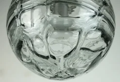 New Pamono Mid-Century Pendant Lamp in Clear and Smoke Grey Glass and Metal from Doria Leuchten, 1960s