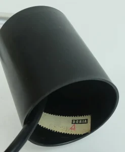 New Pamono Mid-Century Pendant Lamp in Clear and Smoke Grey Glass and Metal from Doria Leuchten, 1960s