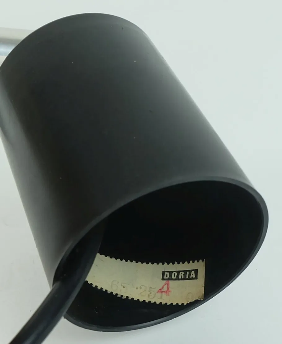 New Pamono Mid-Century Pendant Lamp in Clear and Smoke Grey Glass and Metal from Doria Leuchten, 1960s