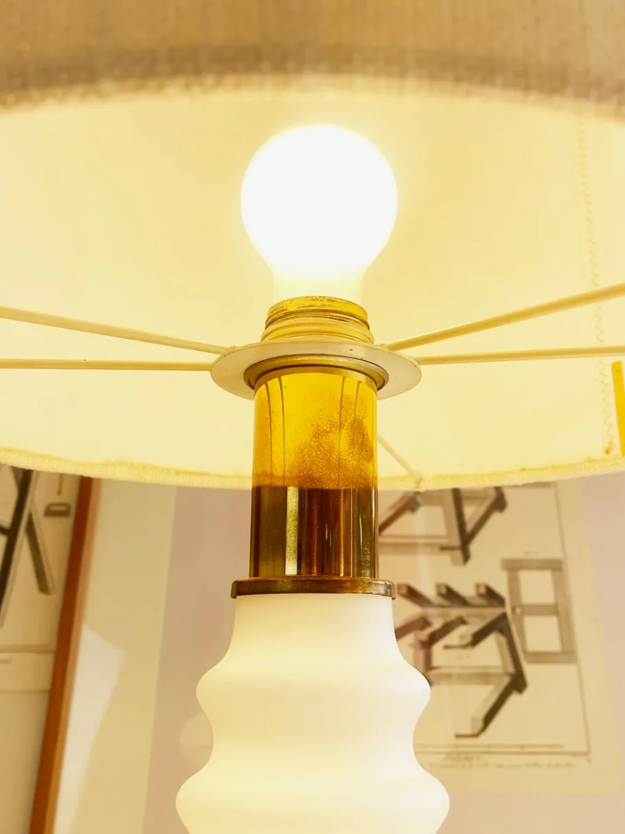 Outlet Pamono Mid-Century Pink and White Floor Lamp from Peill & Putzler, Germany, 1960s