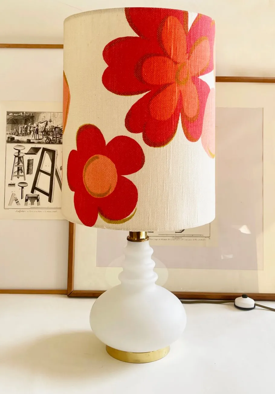 Outlet Pamono Mid-Century Pink and White Floor Lamp from Peill & Putzler, Germany, 1960s