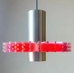 Discount Pamono Mid-Century Pink Priest Collar Pendant by Claus Bolby for Cebo, Denmark, 1967