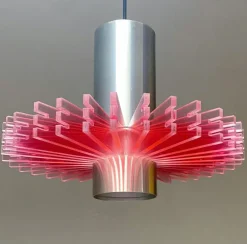 Discount Pamono Mid-Century Pink Priest Collar Pendant by Claus Bolby for Cebo, Denmark, 1967