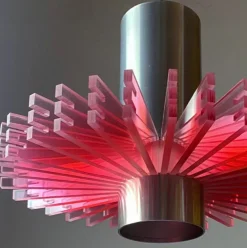 Discount Pamono Mid-Century Pink Priest Collar Pendant by Claus Bolby for Cebo, Denmark, 1967