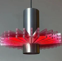 Discount Pamono Mid-Century Pink Priest Collar Pendant by Claus Bolby for Cebo, Denmark, 1967