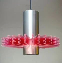 Discount Pamono Mid-Century Pink Priest Collar Pendant by Claus Bolby for Cebo, Denmark, 1967