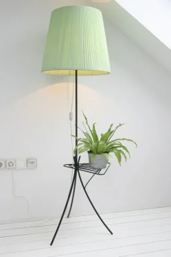 Discount Pamono Mid-Century Plissé Floor Lamp with Stand, 1950s