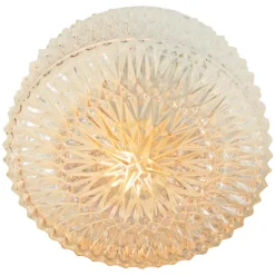 New Pamono Mid-Century Round Clear Glass Sconce or Flush Mount