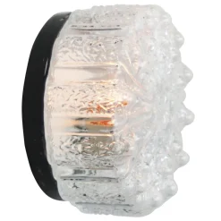 Hot Pamono Mid-Century Round Clear Glass Sconce
