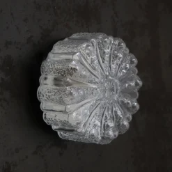 Hot Pamono Mid-Century Round Clear Glass Sconce