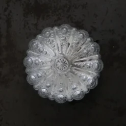 Hot Pamono Mid-Century Round Clear Glass Sconce