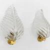Clearance Pamono Mid-Century Rugiodoso Leaf Sconces attributed to Barovier & Toso, 1950s, Set of 2