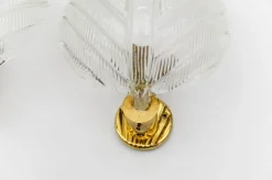 Clearance Pamono Mid-Century Rugiodoso Leaf Sconces attributed to Barovier & Toso, 1950s, Set of 2