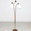 Pamono Mid-Century Scandinavian Floor Lamp in Brass and Teak by Josef Frank, 1960s