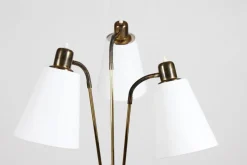 Pamono Mid-Century Scandinavian Floor Lamp in Brass and Teak by Josef Frank, 1960s