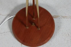 Pamono Mid-Century Scandinavian Floor Lamp in Brass and Teak by Josef Frank, 1960s