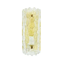 Sale Pamono Mid-Century Scandinavian Glass and Brass Wall Light attributed to Carl Fagerlund for Orrefors, Sweden, 1960s