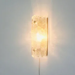 Sale Pamono Mid-Century Scandinavian Glass and Brass Wall Light attributed to Carl Fagerlund for Orrefors, Sweden, 1960s