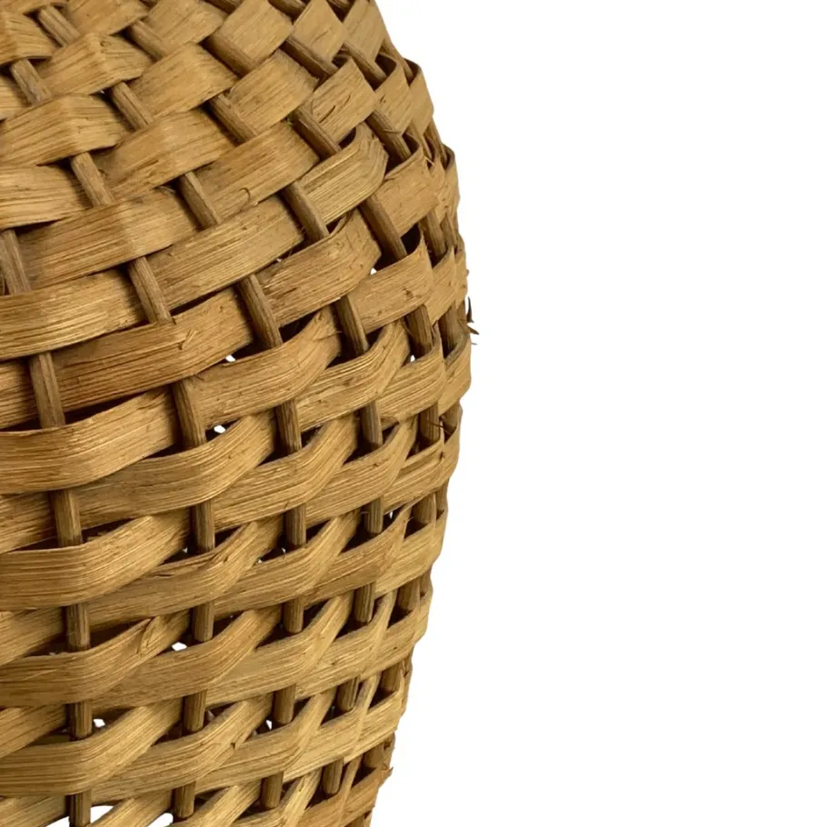 Pamono Mid-Century Scandinavian Rattan Wicker Mushroom Floor Lamp, 1960s