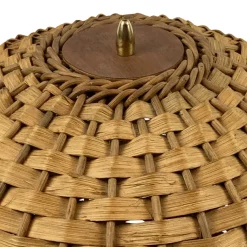 Pamono Mid-Century Scandinavian Rattan Wicker Mushroom Floor Lamp, 1960s