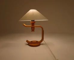 Sale Pamono Mid-Century Scandinavien Modern Sculptural Table Lamp in Pine, 1970s