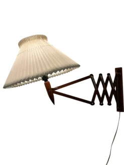 Clearance Pamono Mid-Century Scissor Teak Wall Lamp by Kaare Klint for Le Klint, Denmark, 1960s