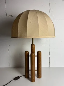Pamono Mid-Century Sculptural Architectural Mushroom Table Lamp attributed to Temde Leuchten, 1970s